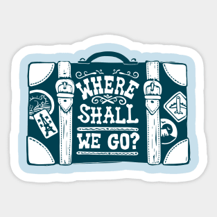 Retro Travellers Suitcase Sticker